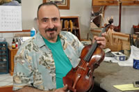 Accomplished and friendly violin maker
